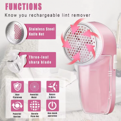 5 Pks Mini Rechargeable Trimmer Fabric Shaver